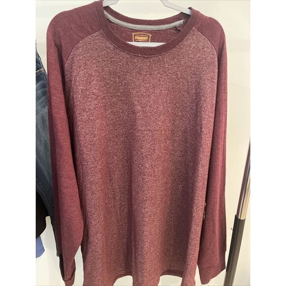 Other - The Foundry Supply Co. Men's Sz 3XL Burgundy Sweatshirt Pullover 2 Tone